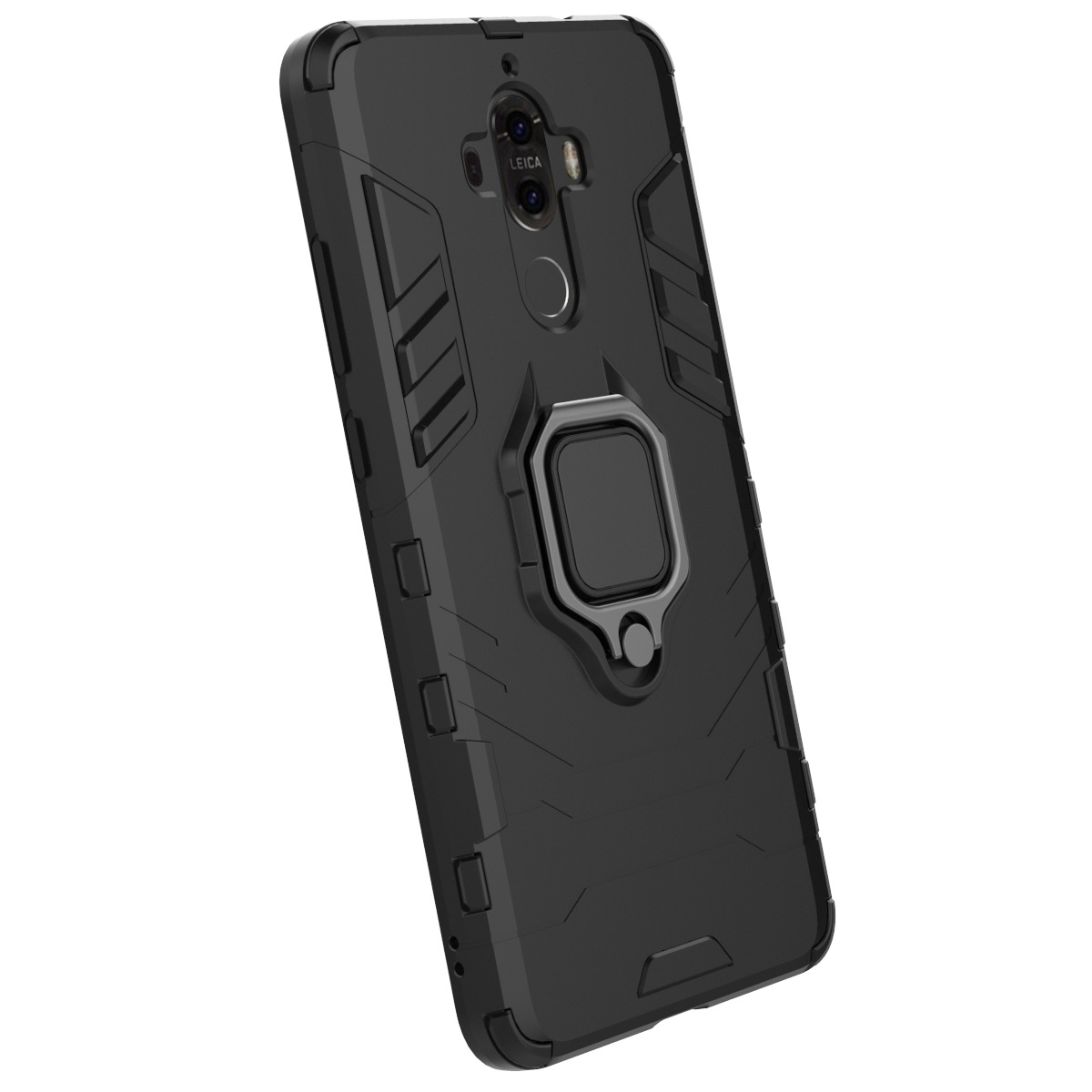 Huawei Mate 10 Mate 9 Mate 20 Mate 30 Mate 30 Lite Mate 40 Mate 20 Pro Case - Silicone TPU And Hard PC Dual Layer Heavy Duty Shockproof Metal Ring Holder Cover Phone Casing for Huawei Mate 30 Pro Mate 20 Lite