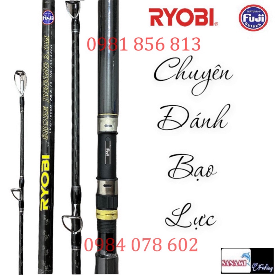 hot sale Cần Câu Máy 2 Khúc RYOBI Shore Jigging Chuyên Đánh Bạo Lực Khoen Fuji Đến Từ Nhật Bản CM06 - Sanami Fishing - u
