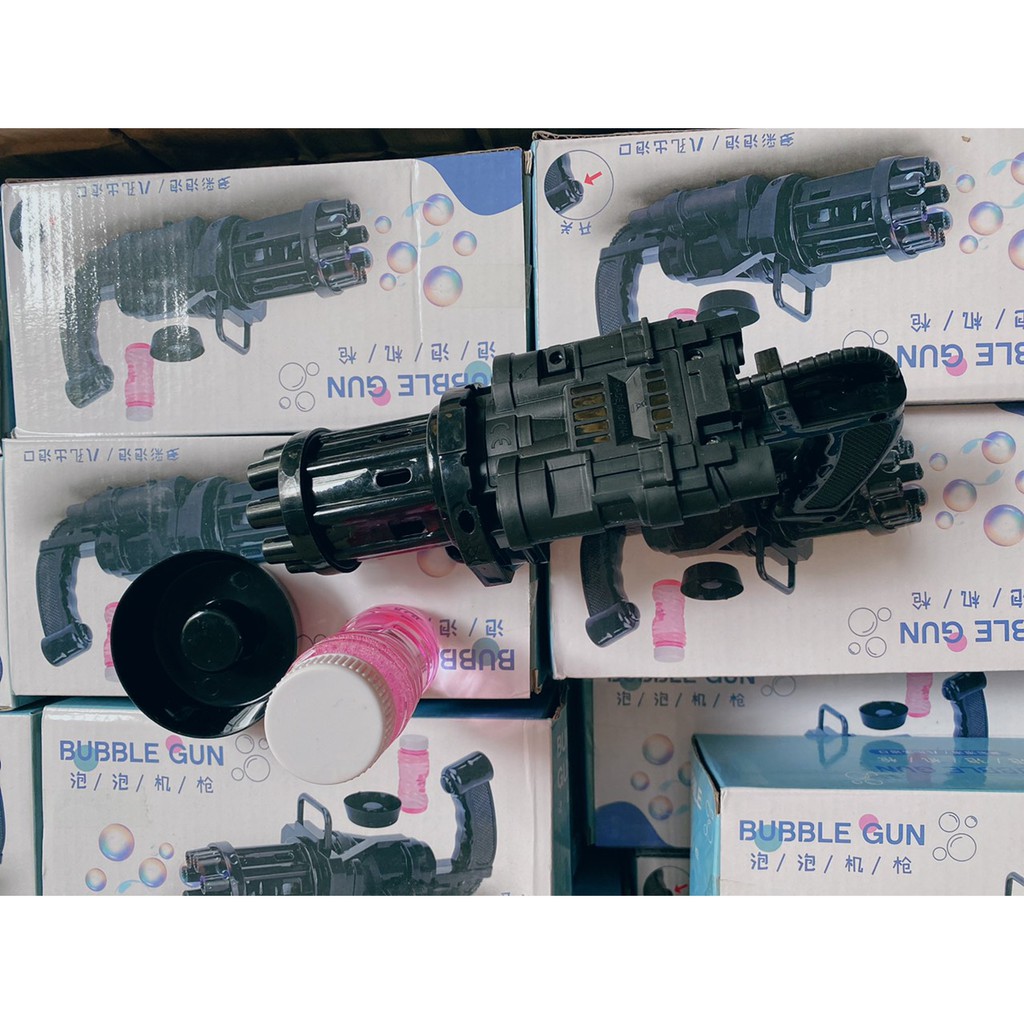 Súng Bắn Bong Bóng 8 Nòng Siêu Mạnh