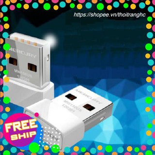 USB Wifi thu sóng mini không dây Mercury, máy thu sóng đa năng tốc độ 150Mbps