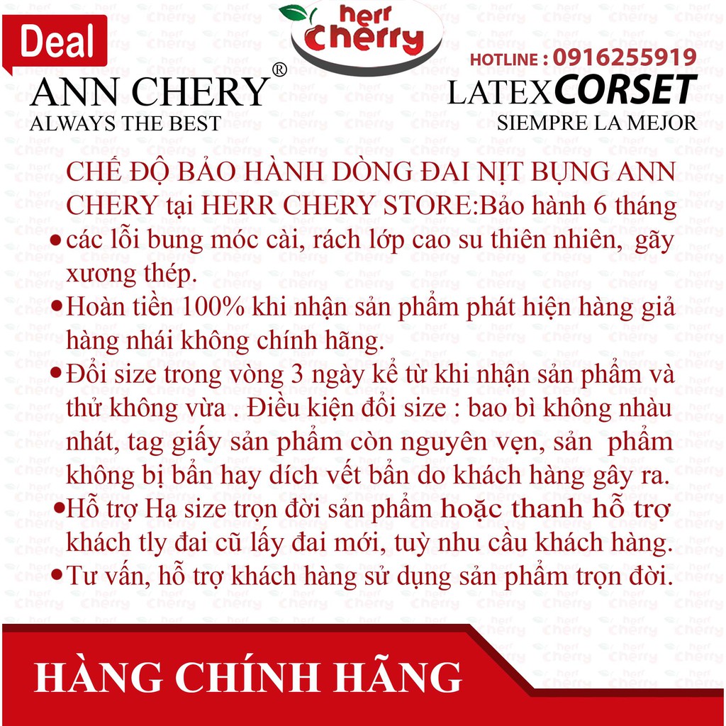 Gen nịt bụng Ann Chery 2026 siêu mềm mại siêu mỏng nhẹ - dáng đai đồng hồ cát - mẫu mới năm 2021