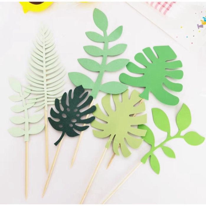 phụ kiện bánh [FREESHIP❤️] set 7 lá cây giấy đẹp