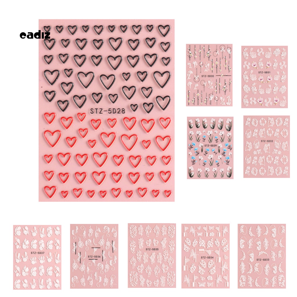 Miếng Dán Trang Trí Móng Tay Chuyển Đổi Màu Trắng Lâu Trôi