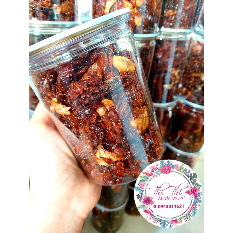 Khô bò vụn Hồng Ngự 500Gr rim tỏi ớt mật ong, đặc sản thị bò khô ngon