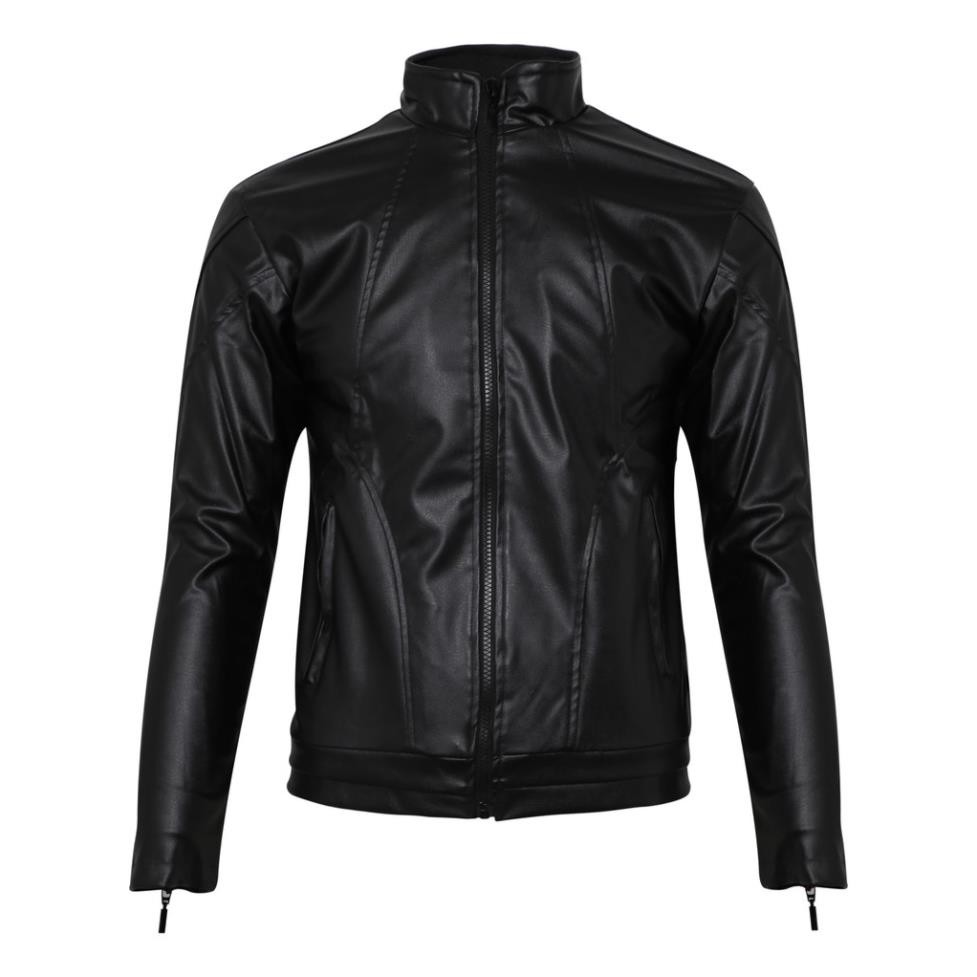 Áo khoác da lót long cao cấp pious ad22 (đen) hàng VNXK.