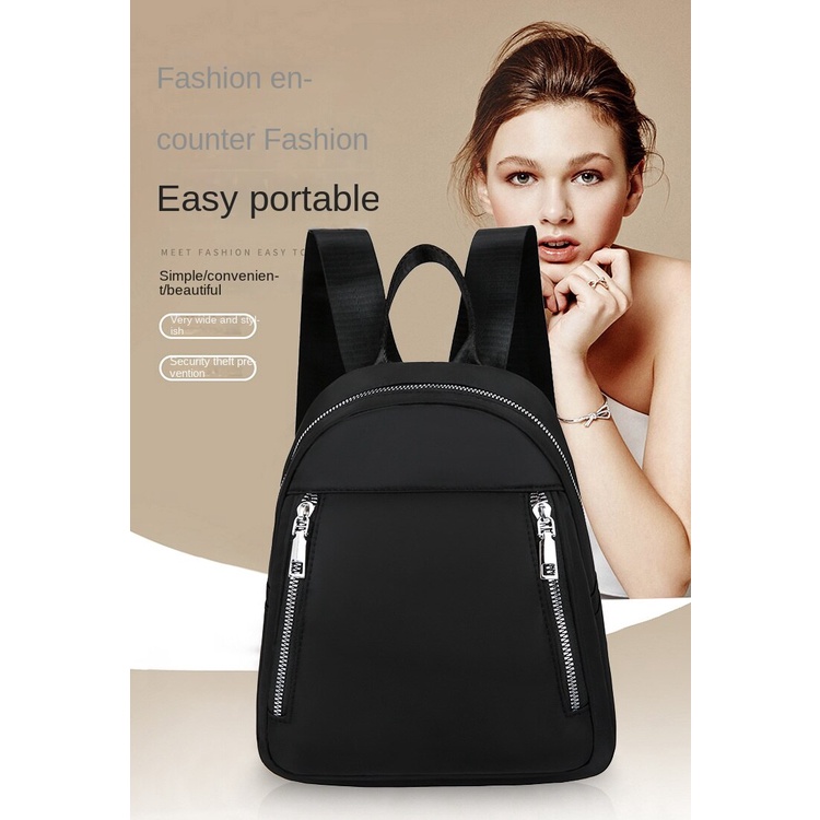 Ba Lô Mini Vải Oxford Siêu Nhẹ Chống Trộm Phong Cách Hàn Quốc Thời Trang Cho Nữ