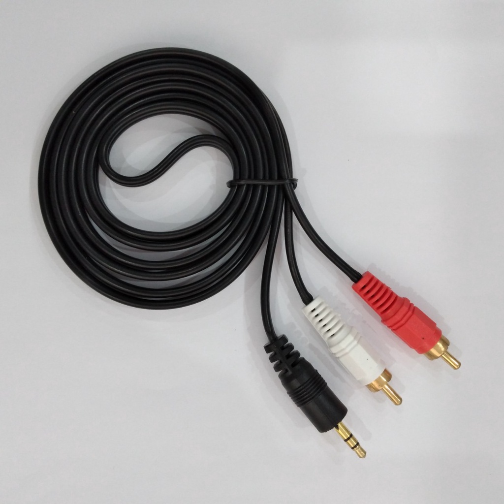 Dây jack loa 1 ra 2 dây loa 1 đầu 3.5 ra 2 AV hoa sen dài 1.5m hàng chất lượng giá tốt