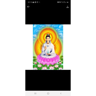 TRANH DÁN TƯỜNG QUAN ÂM TỌA SEN