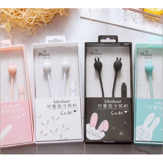 tai nghe thỏ mặt thỏ kiki-237 kn-522 earphone cute dễ thương