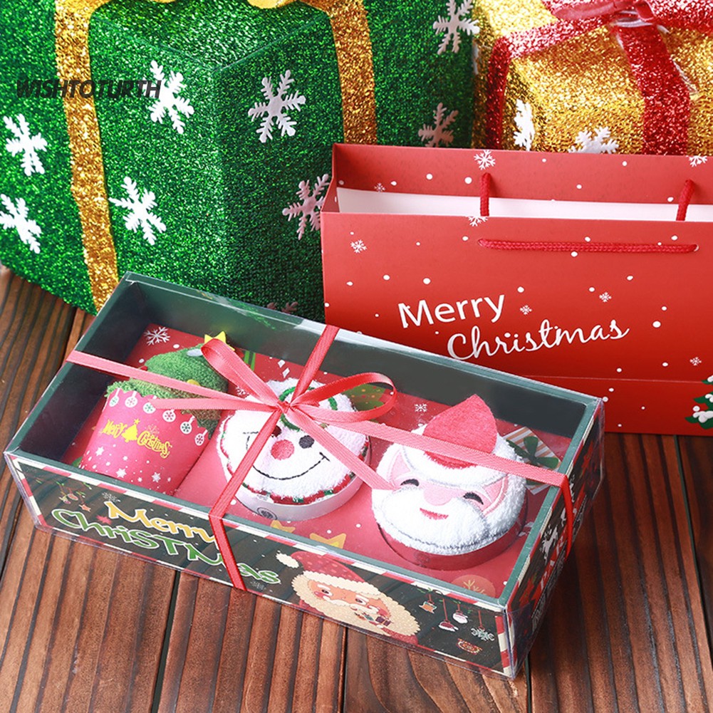 Chăn Giáng sinh thiết kế hộp quà hình cây thông/ người tuyết/ ông già noel dễ thương