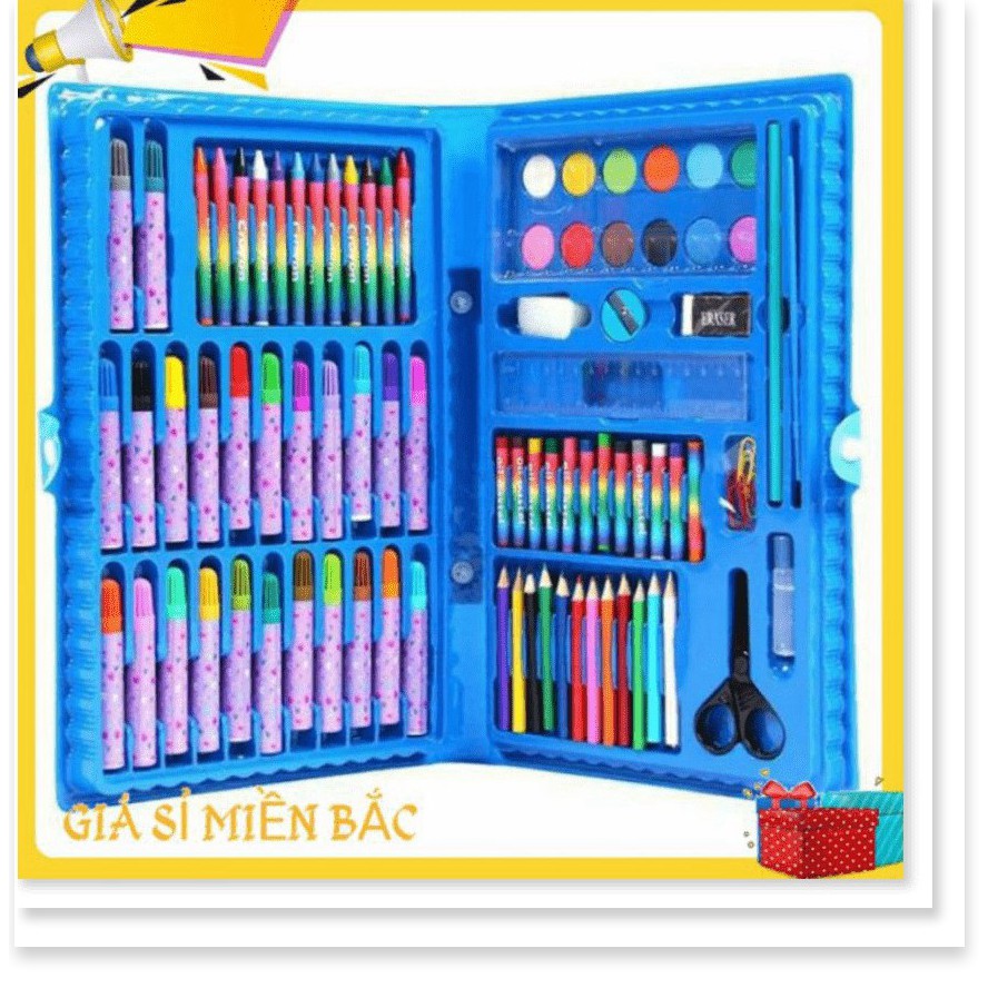 Bộ Bút Chì Màu 86 Món Cho Bé Vui Học (Dạng Cặp Xách Tiện Lợ