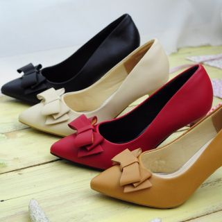 Giày cao gót 7cm da lỳ