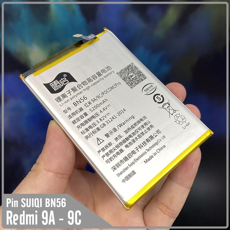 Pin Suiqi Li-ion thay thế cho Xiaomi Redmi 9A - Redmi 9C BN56 5200mAh