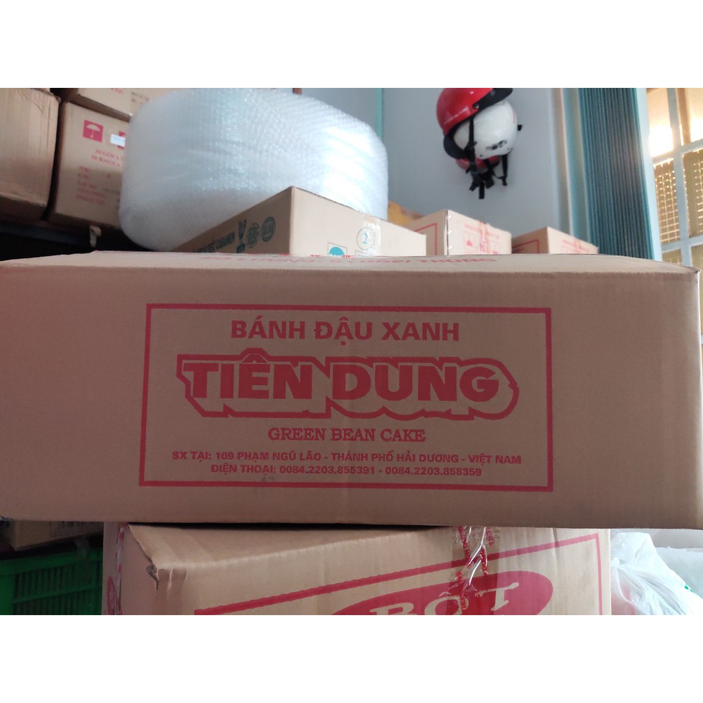 Thùng Bánh đậu xanh rồng vàng Tiên Dung 12 hộp 480g
