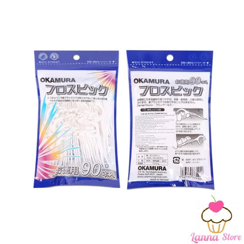 Tăm kẽ chỉ nha khoa chất lượng Bịch 50 cây/90 cây làm sạch răng kẻ răng - Nhật Bản