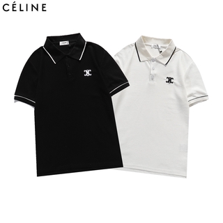 áo polo Ngắn Tay Thêu Logo Celine Dành Cho Cả Nam Và Nữ