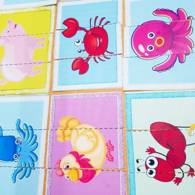 Set 20 tranh ghép học liệu cho bé