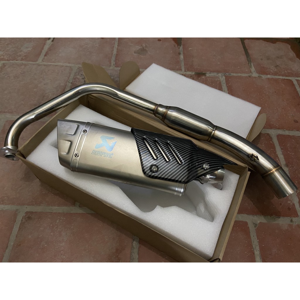 Pô Ak R1 Tem Khắc + Cổ Bầu Hơi Các Dòng Xe Máy &lt; Đủ phụ kiện lò xo&gt;