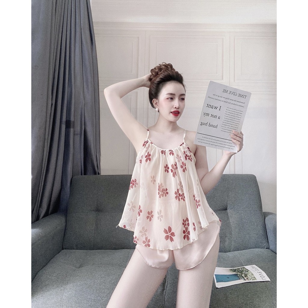 Bộ ngủ nữ gợi cảm, đồ ngủ sexy, kiểu dáng gợi cảm, chất vải mịn, mát, thoải mái, phom dưới 55kg