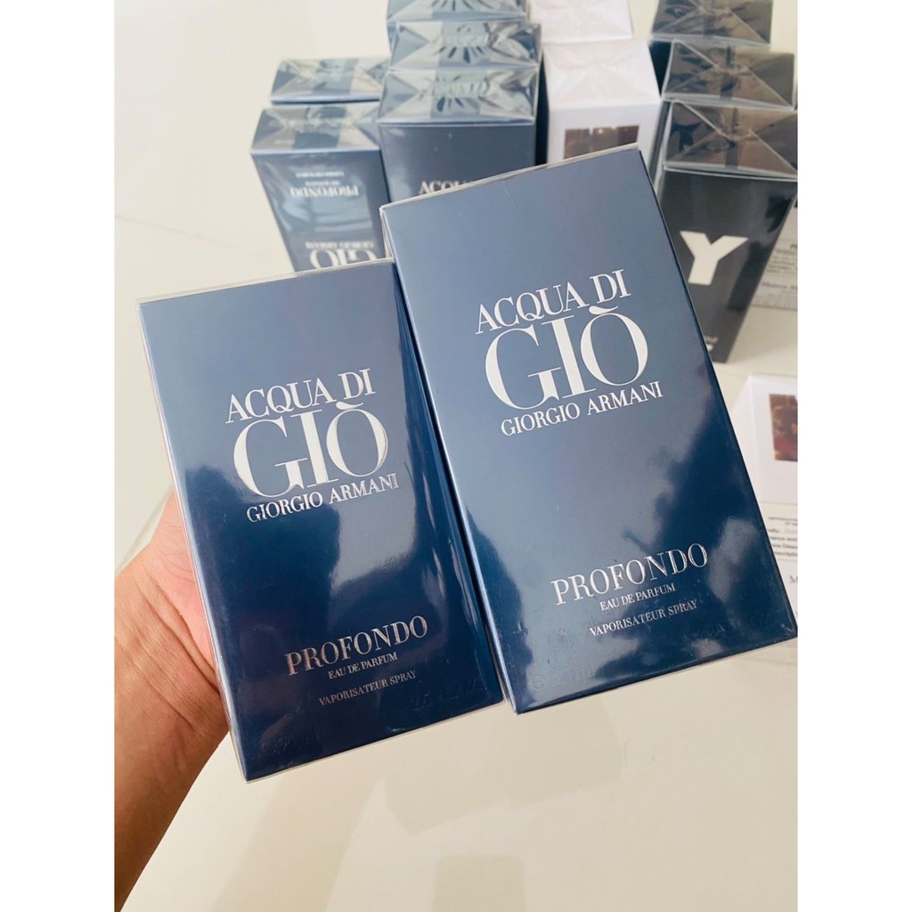 [SALES FREESHIP] Nước hoa nam mới nhất 2020 Acqua Di Giò Armani Profondo 75ml 125ml (Giò Mới 2020 Màu xanh blue)