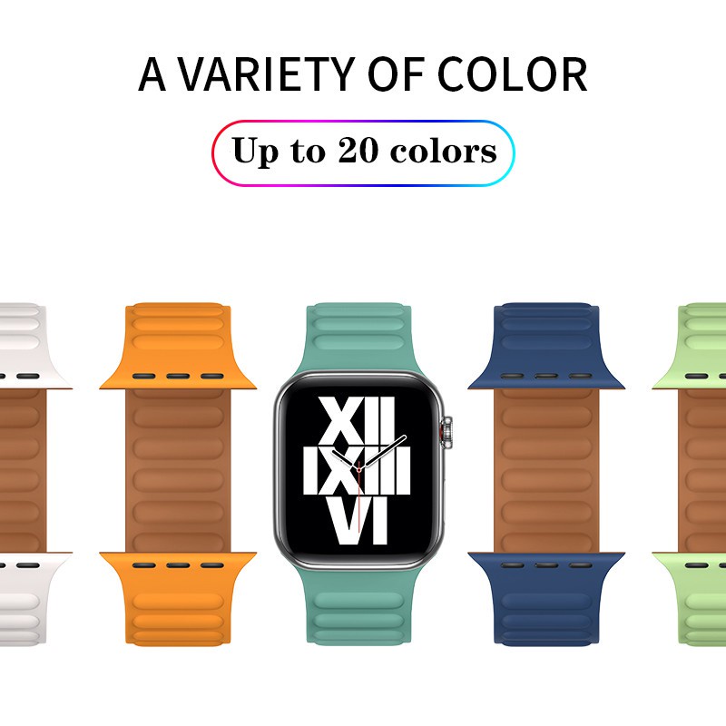 Dây Đeo Thay Thế Bằng Da Từ Tính Chuyên Dụng Cho apple Watch7/6/se/5/4/3/2/1