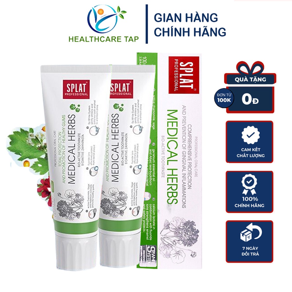 Kem Đánh Răng Giảm Viêm Nướu Chảy Máu Chân Răng Và Bệnh Nha Chu SPLAT Medical Herbs Chống Sâu Răng Và Ngăn Ngừa Hôi Miện