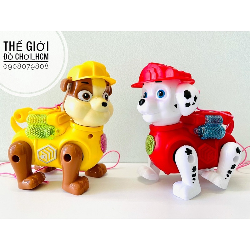 [NHẠC-ĐÈN] Đồ chơi chó cứu hộ chạy pin cho bé dắt đi dạo