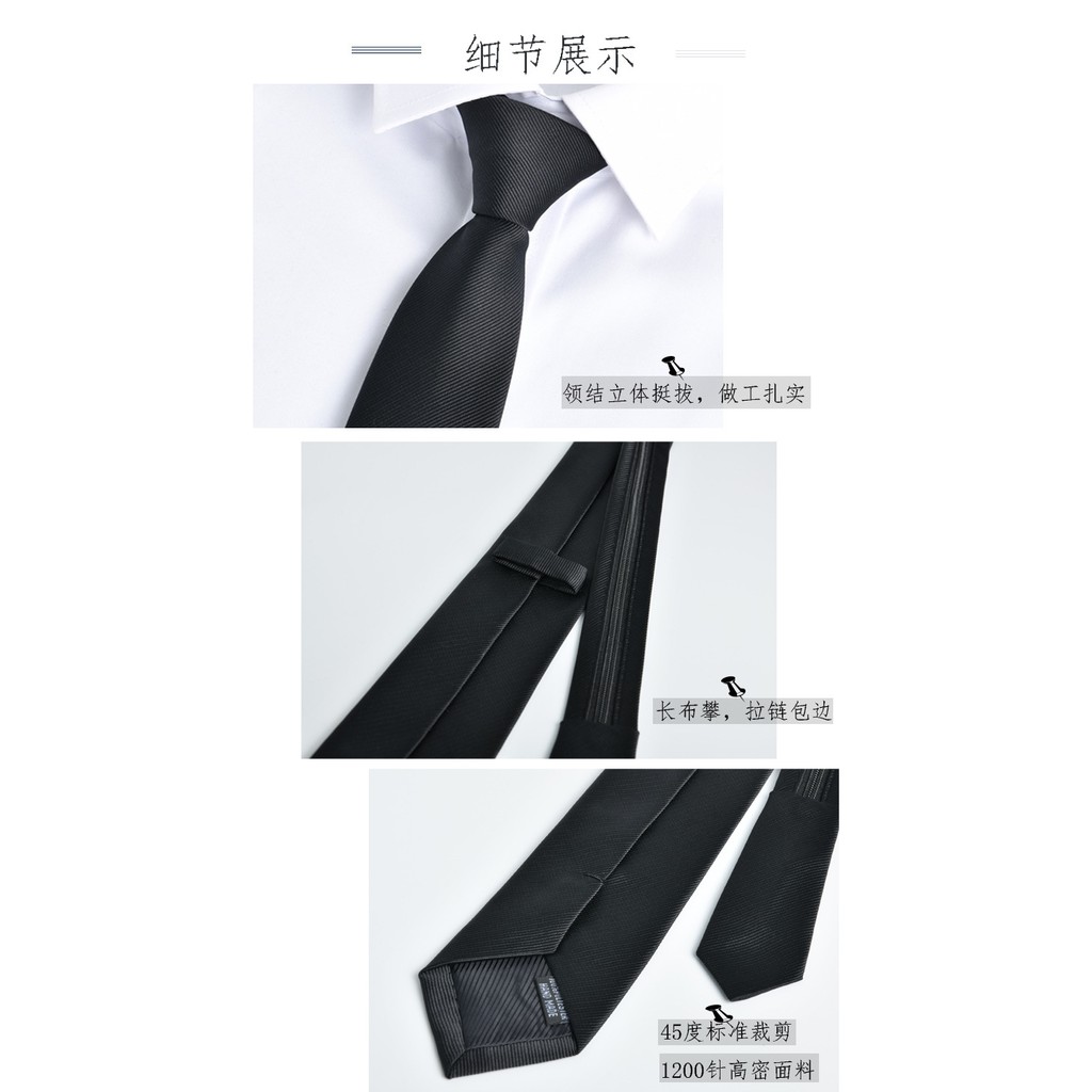 Cà vạt đeo cổ thiết kế sọc cho nam 6cm