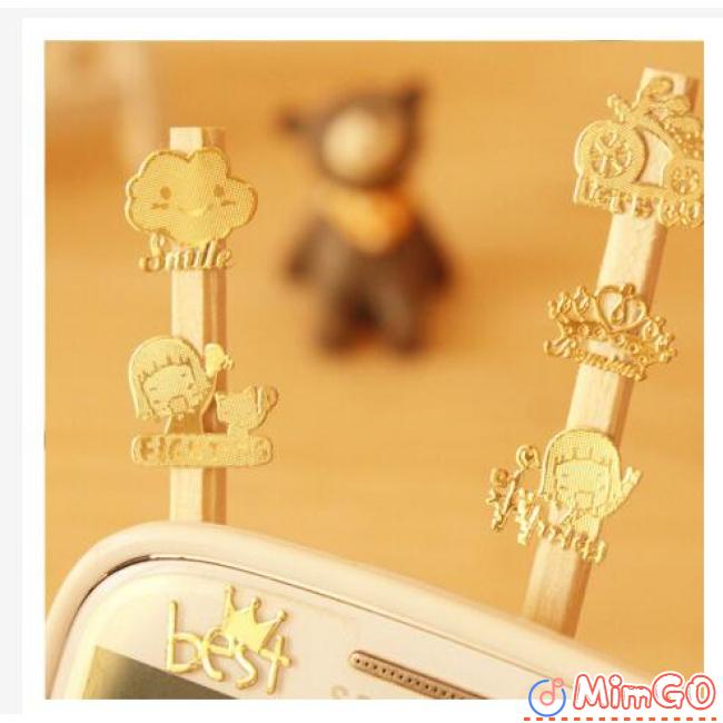 Miếng dán mạ vàng 24k chống bức xạ trang trí máy tính/ điện thoại