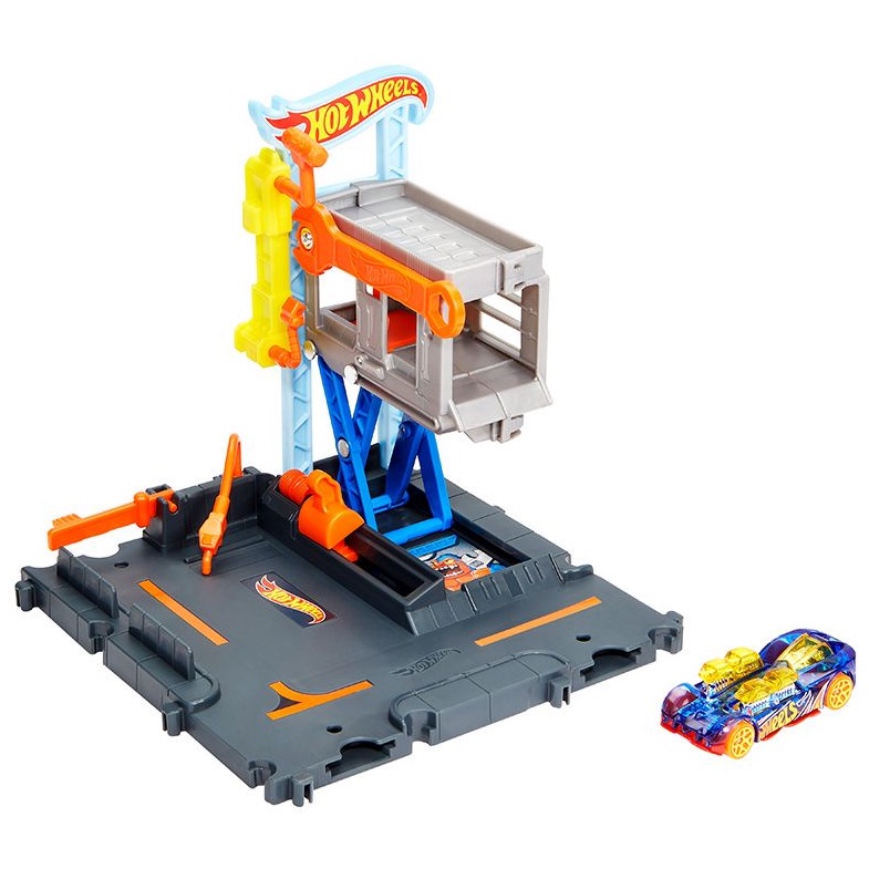 Bộ 3 Trạm Rửa Xe - Giữ Xe - Sửa Xe thương hiệu Hot Wheels City