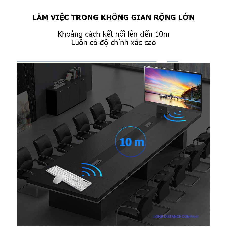 Bộ bàn phím và chuột không dây V3max kết nối ổn định, phản hồi cực nhanh, chế độ nghỉ thông minh