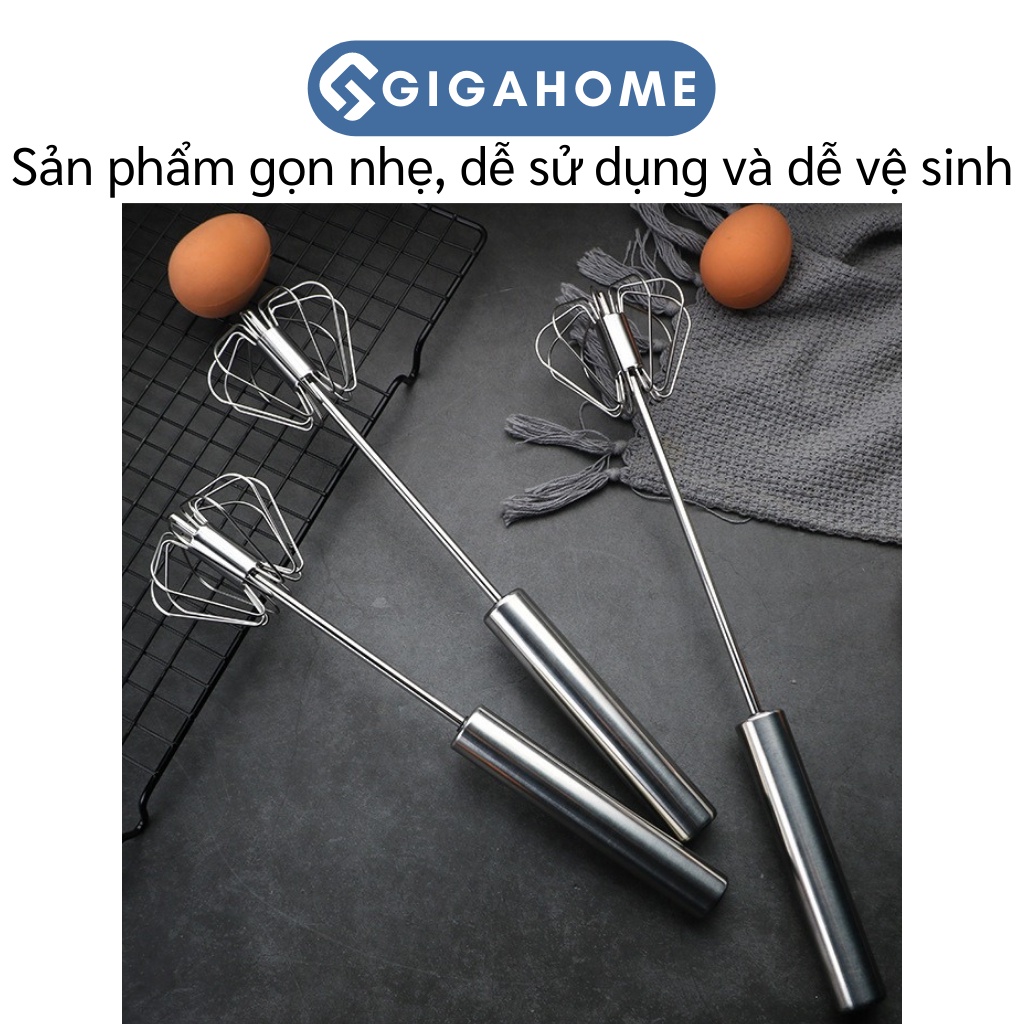 Cây Phới Lồng Đánh Trứng Bán Tự Động Thông Minh Inox 304 GIGAHOME Có Trục Xoay 8209