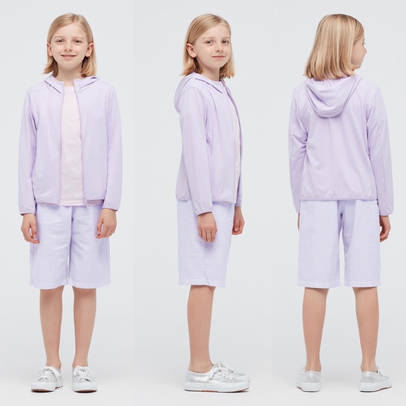 Quần lửng bé gái kẻ sọc dọc xinh xắn của UNIQLO