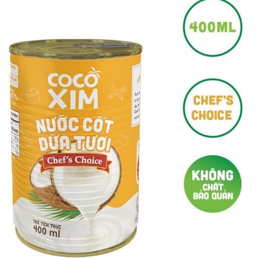 Nước cốt dừa tươi Cocoxim Chef's Choice 400ml