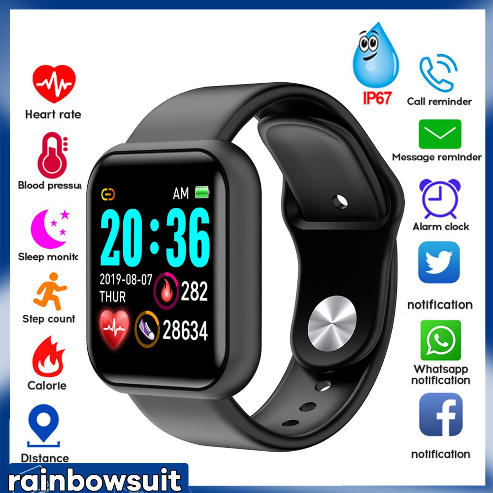 Vòng đeo tay thông minh đo nhịp tim không thấm nước Y68 cho iOS Android