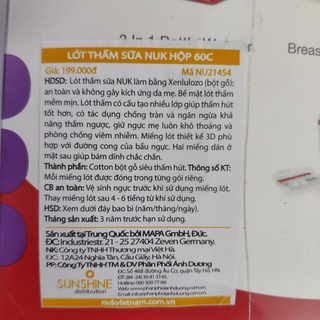 Miếng lót thấm sữa NUK của Đức