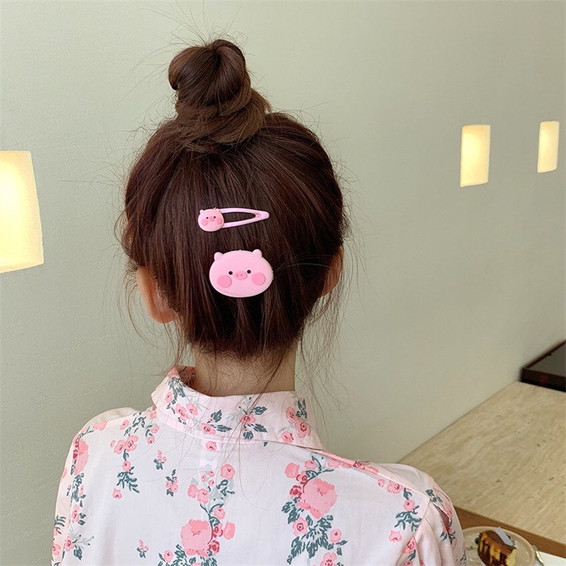 Kẹp Tóc Hình Chú Heo Dễ Thương Thời Trang Mùa Hè Cho Bé Gái F428