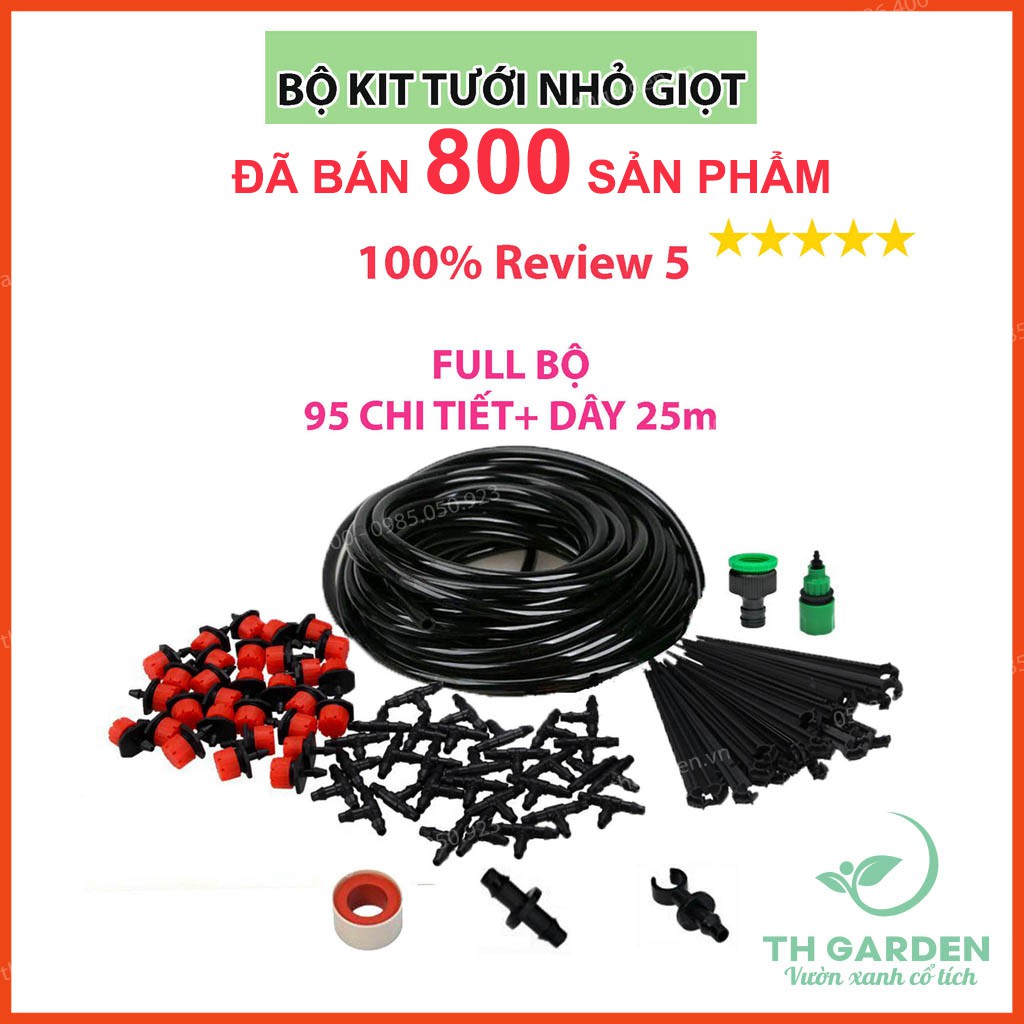 Hệ Thống Tưới Nhỏ Giọt Cao Cấp TH155 - Giảm tới 70% lượng nước tưới - Đầy đủ phụ kiện đi kèm