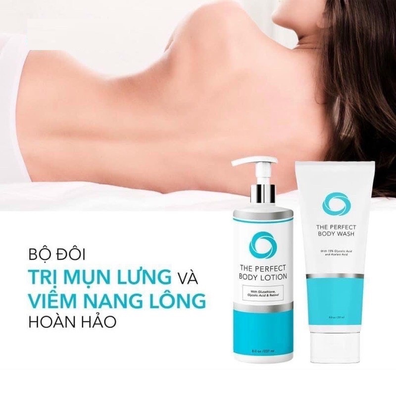 (CHÍNH HÃNG) The Perfect Body Lotion / Body Wash Trắng Da Chống Già, Da Mụn, Sừng Nang Lông Hiệu Quả