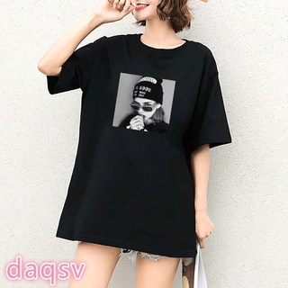 Sunglasses Girl Korean Print Casual Fashion Women Short Tshirt Top [ASV]