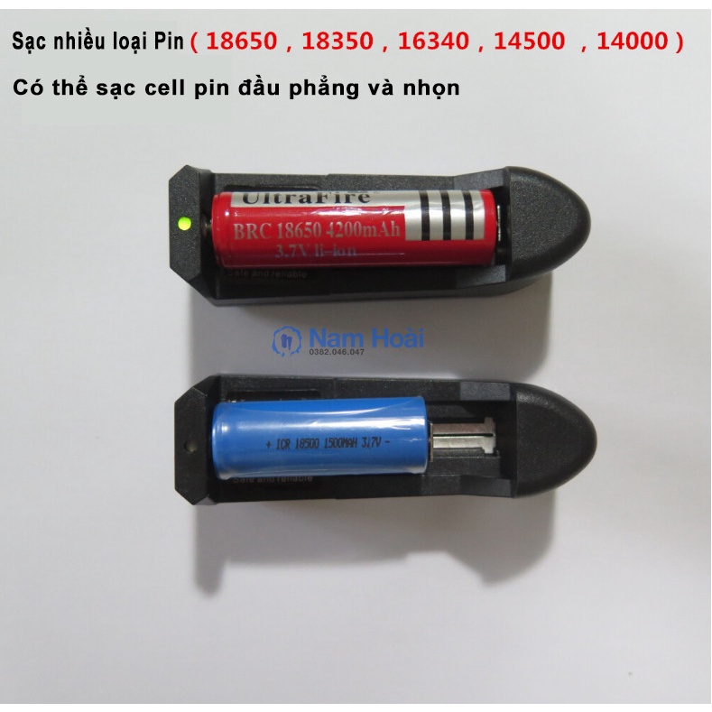 Bộ sạc pin 3.7V/4.2V 2600mAh LS 18650 / 17670 / 14500 / 10440 / 16340.. Tự ngắt dùng cho đèn pin, quạt sạc, v.v...