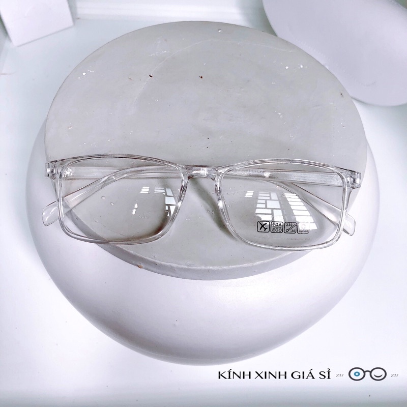 Gọng mắt kính vuông trơn nam nữ mang mát hoặc ráp cận viễn loạn