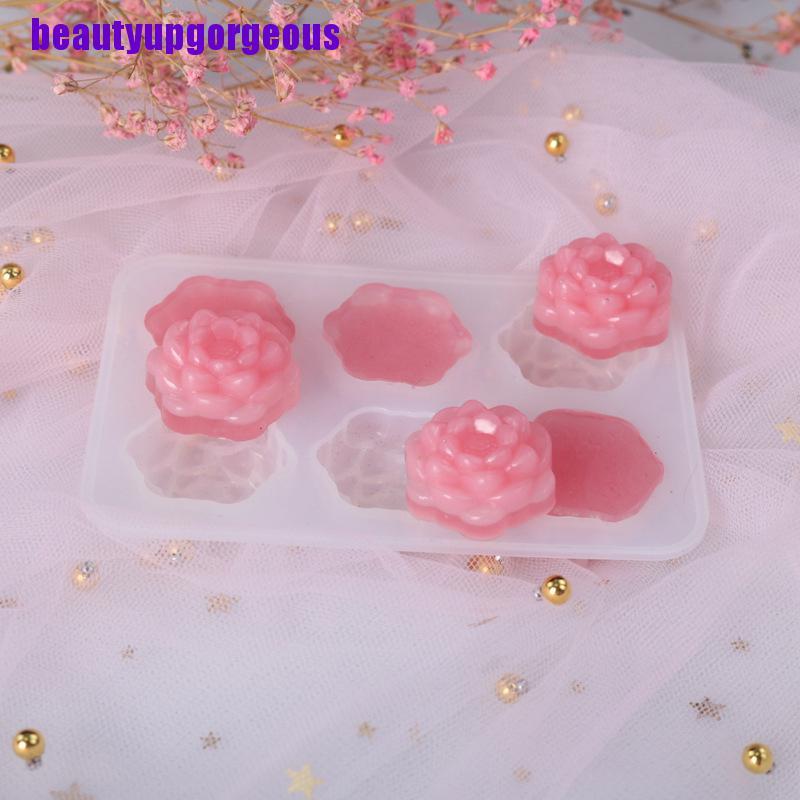 Khuôn Silicone Làm Bánh / Sô Cô La 6 Ô Hình Hoa Hồng Diy