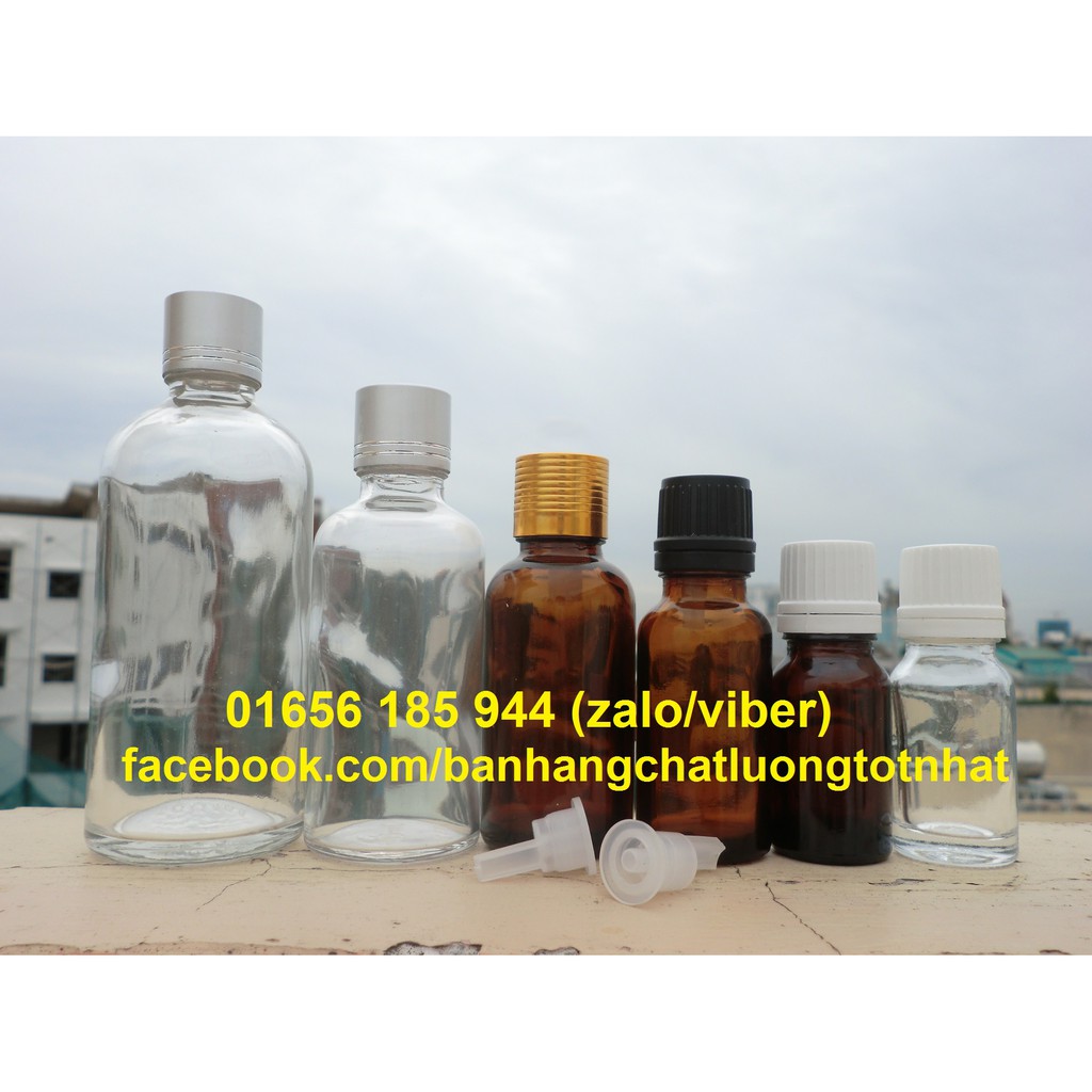 Combo 50 Chai Đựng Tinh Dầu Thủy Tinh 10ml Lọ nhỏ giọt nắp vặn