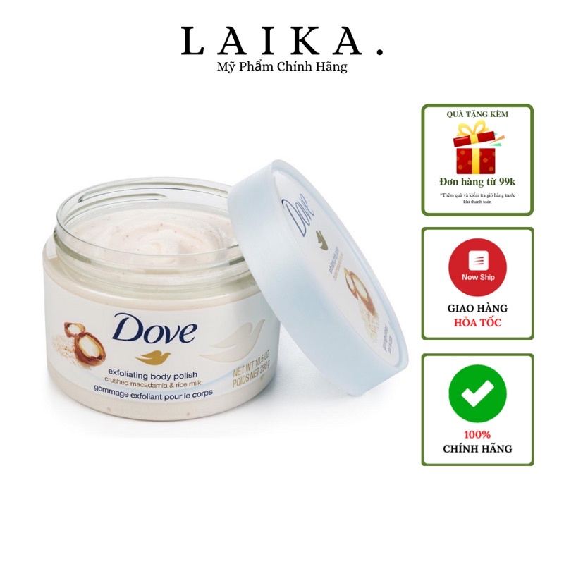 [HÀNG SẴN] Tẩy da chết body DOVE giúp da mịn màng chiết xuất từ thiên nhiên - Tiệm Nhà Ngọc | BigBuy360 - bigbuy360.vn