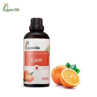 Tinh dầu xông Cam Queen Oils Cao Cấp, 100% Thiên Nhiên, giúp khử mùi, giảm căng thẳng, giúp ngủ ngon