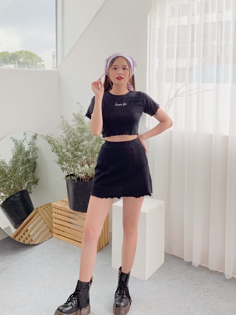 A- skirt - Chân váy chữ A thun gân - Somalyng.studio | BigBuy360 - bigbuy360.vn