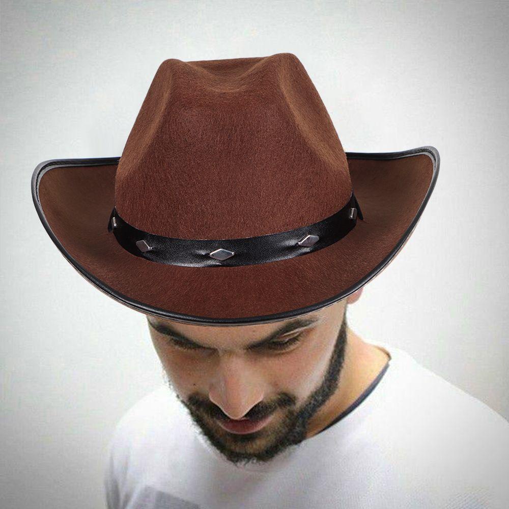 Mũ Cao Bồi Chất Liệu Polyester Phong Cách Thời Trang Phương Tây