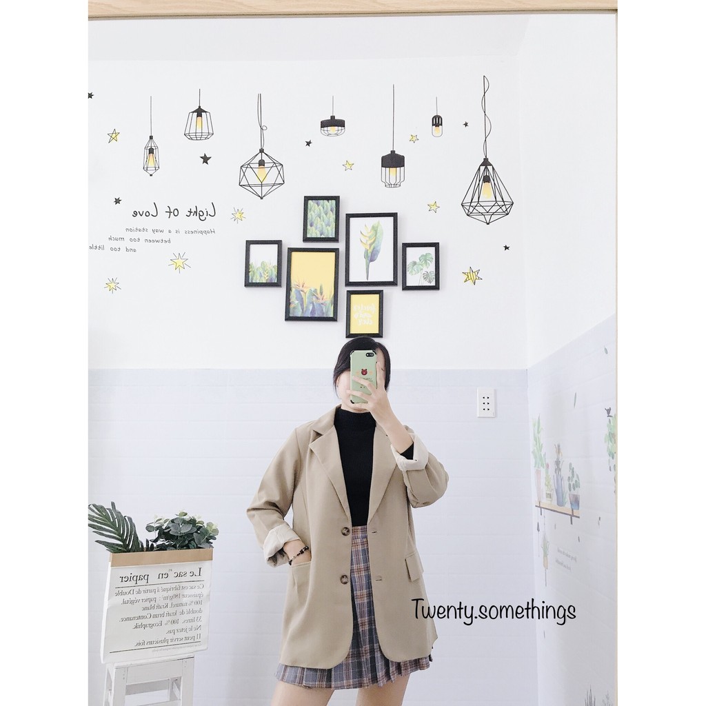 ÁO BLAZER NÂU TÂY HÀN QUỐC 2 LỚP (ảnh thật/sẵn/video) | BigBuy360 - bigbuy360.vn