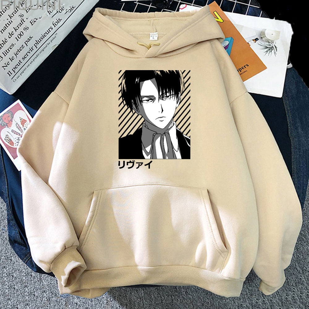 Áo Hoodie Dáng Rộng In Hình Anime Attack On Titan Thời Trang Cho Nam